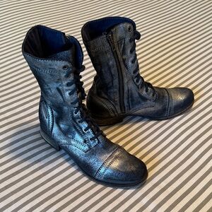 Diesel Metallic Combat Boots